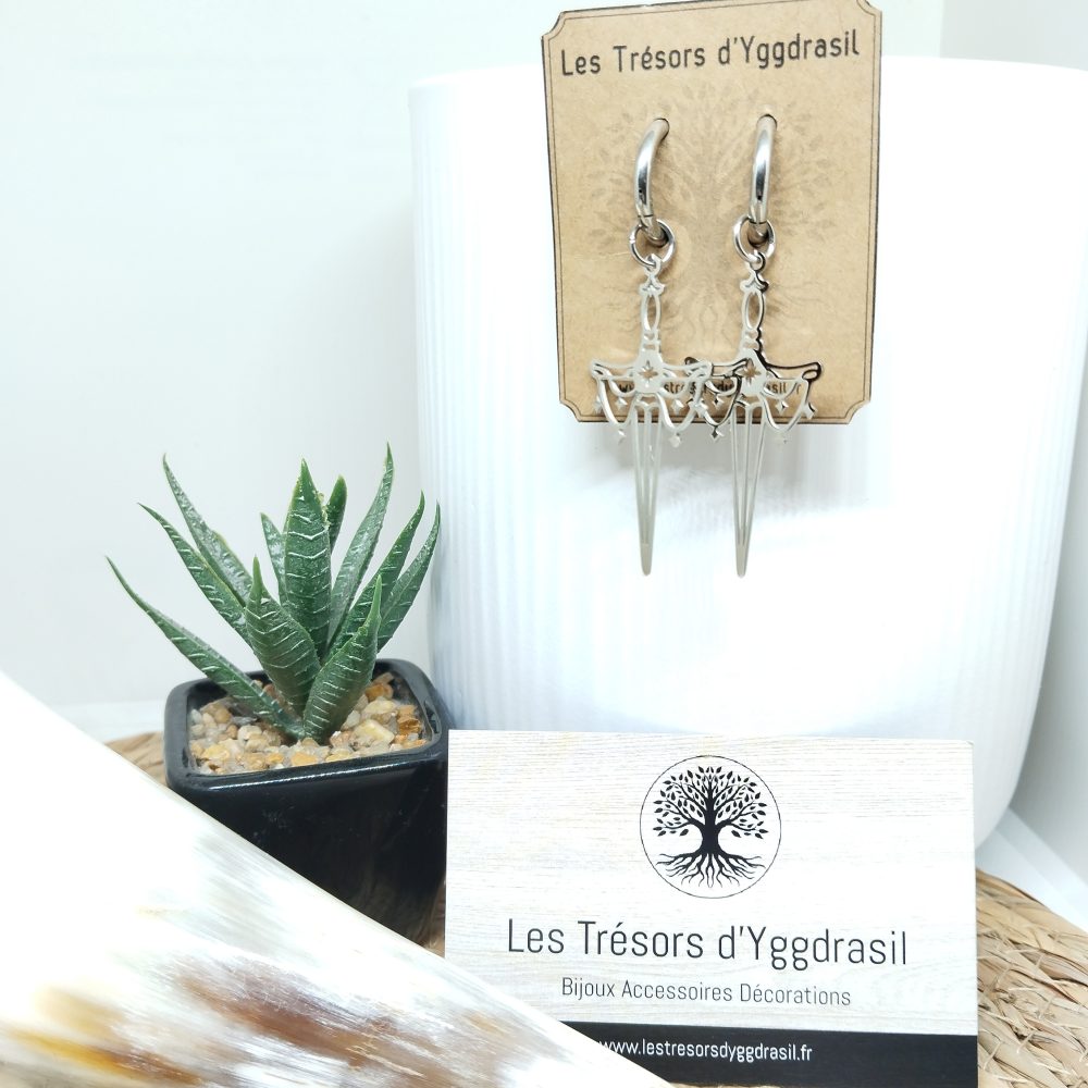 Boucles d'oreilles "Epées"