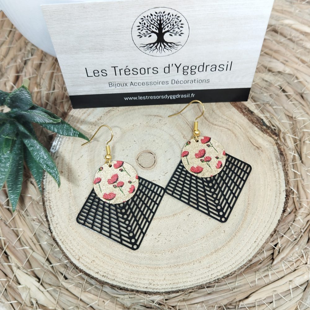 Boucles d'oreilles "Coquelicot"