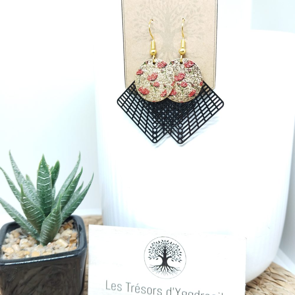 Boucles d'oreilles "Coquelicot"