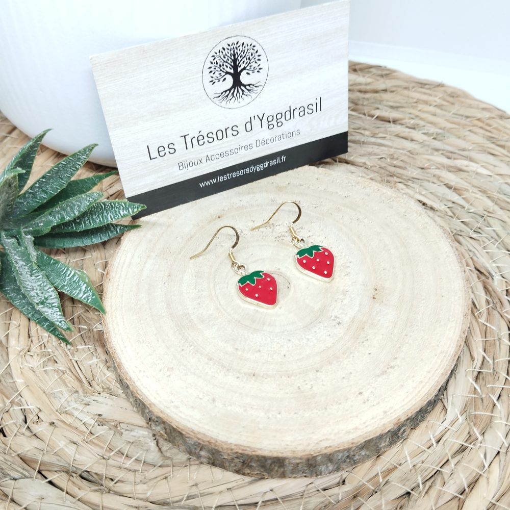 Boucles d'oreilles "Fraise"