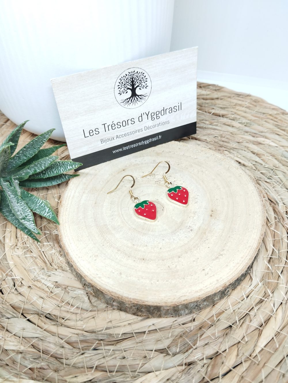 Boucles d'oreilles "Fraise"