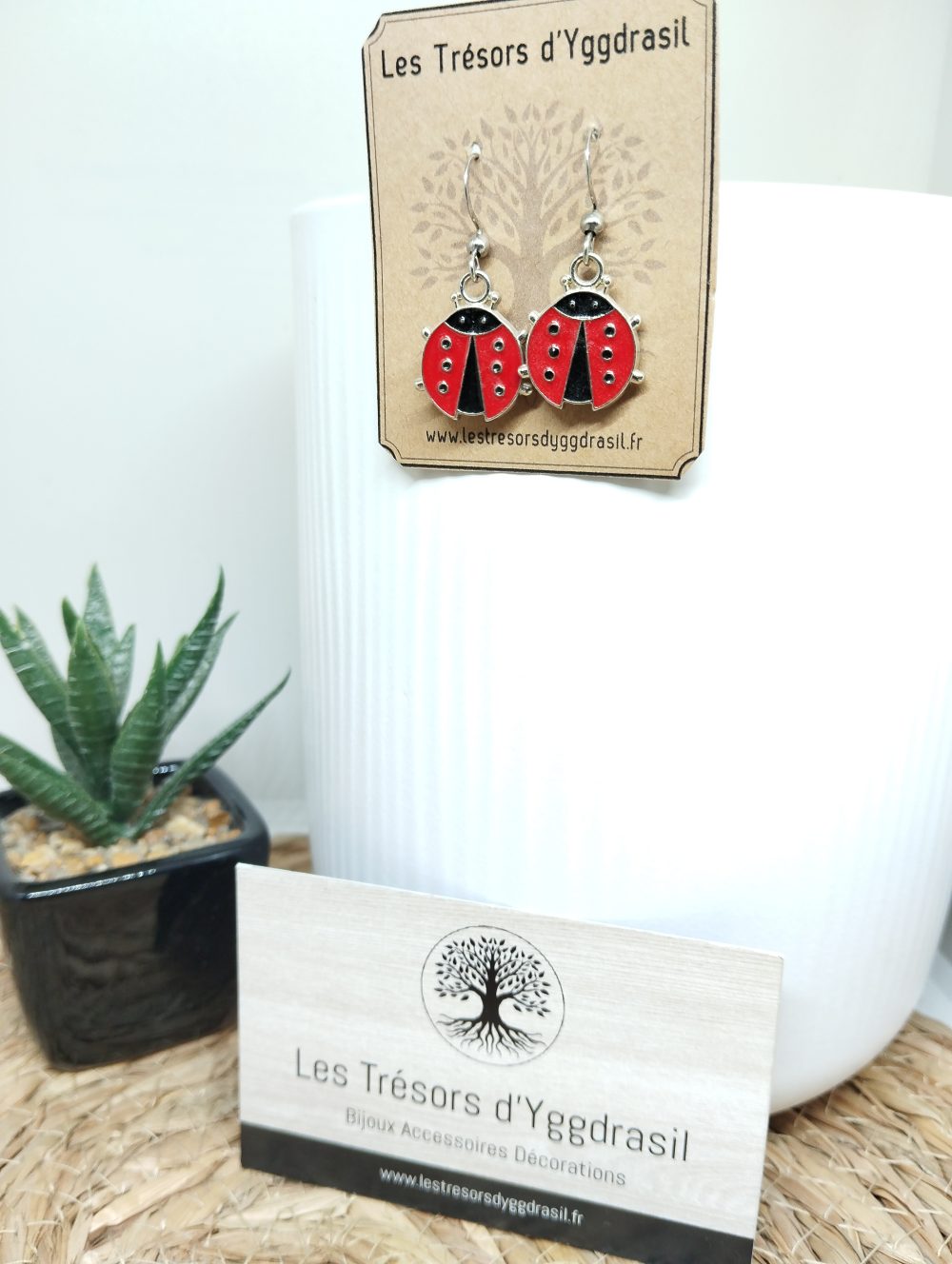 Boucles d'oreilles "Coccinelle"