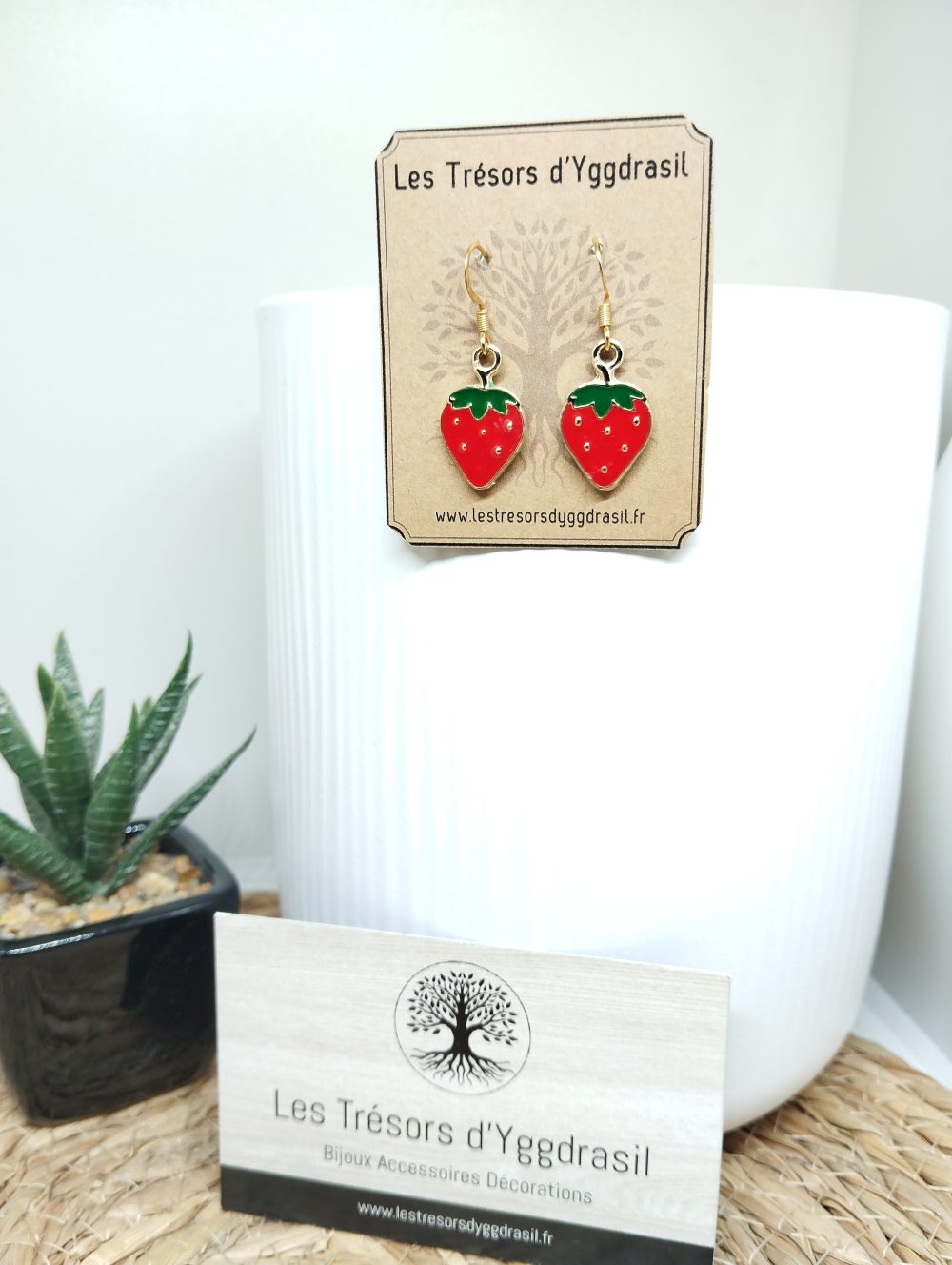 Boucles d'oreilles "Fraise"